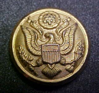 WW2 ARMY BRASS 7/8 COAT BUTTON MARKED D. EVANS & CO.NORTH ATTLEBORO 