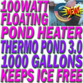 NEW Floating Heated Thermo POND 3.0 HEATER DeIcer Koi