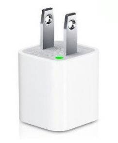 APPLE iPOD + iPHONE 100/240v AC TO USB CHARGER POWER BLOCK GENUINE 