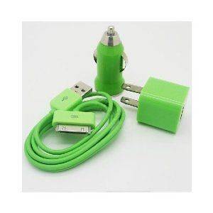   USB Car Charger + Travel Charger + Sync Cable Apple iPod Touch 4th Gen