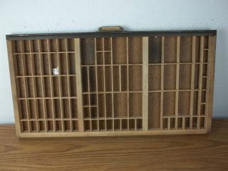 Antique Thompson Cabinet Co. Letterpress Printers Tray Drawer / Metal 