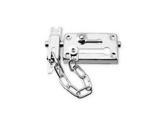 SECURIT CHROME PLATED DOOR BOLT AND SECURITY CHAIN 80mm / 3 inch S1637