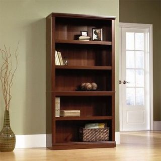 Sauder Storage 5 Shelf Bookcase in Select Cherry 412835