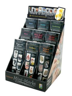 MINI MARKS PACK OF 6 MINI BOOKMARKS REFERENCE MARKERS GREAT GIFT 