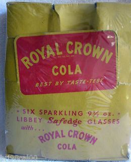 Royal Crown Cola box only for 1950s Libbey drinking glasses