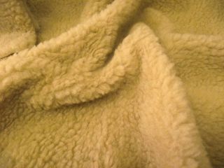 Faux Fur SHERPA FLEECE Fabric OATMEAL   All Sizes Bulk Discounts FREE 
