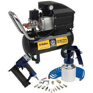 Steele Products CE 356MK 6 Gallon Air Compressor With Wheel Kit