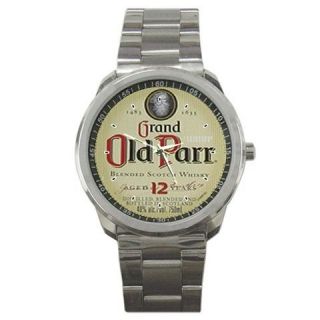 GRAND OLD PARR SCOTCH WHISKY STAINLESS SPORT METAL WATCH