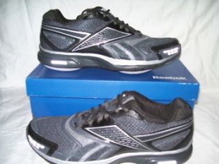 REEBOK EASYTONE STRIDE sneaker shoe men size 8 black silver