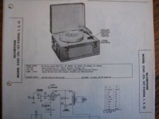 SILVERTONE 5245 Record Player Photofact Repair Manual