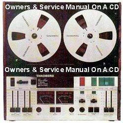 TANDBERG 9200 XD OWNERS & SERVICE MANUAL BOTH ON A CD
