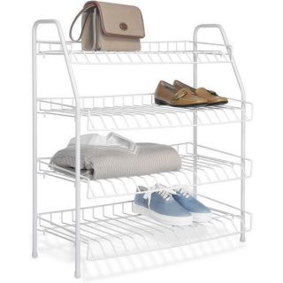 Home Collections™ 4 Tier Wire Shoe Rack   Store all Your Shoes in 