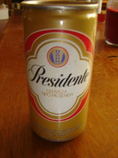 Presidente Cerveza Dominican Republic Air Sealed Beer Can