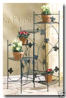 PLANT STAND Cascading Ivy Staircase Metal Shelf NEW