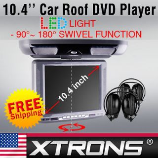 10 Car Roof Overhead Flip Down DVD Player Free Game Controls+2 