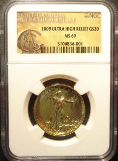 2009 $20.00, Twenty Dollar Ultra High Relief Double Eagle Gold Coin 