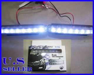 Car Xenon Auto 8 Led Daytime Running Day Light DRL Driving Head Lamp