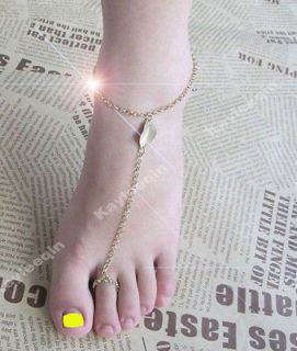 Anklet Bracelet Bangle Slave Chain Toe Finger Ring Leaf