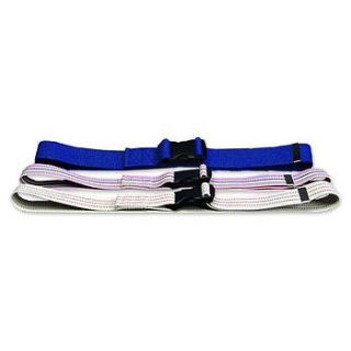 Invacare Gait Transfer Belt Belts. Pastel, White Pinstripe, Royal Blue 