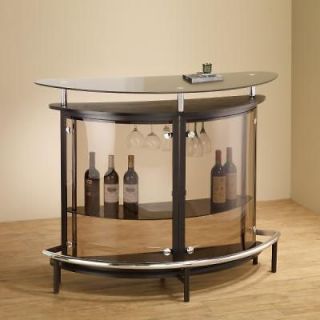 New Contemporary Bar Unit with Smoked Acrylic Front