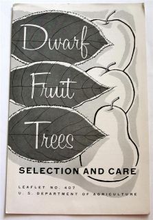   Trees Selection & Care 1956 Horticultural Crops Research Branch VG
