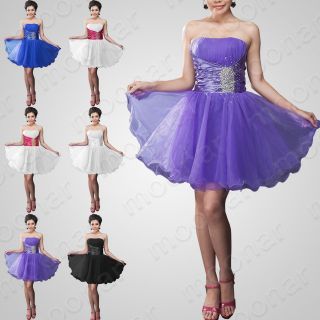 New Evening Party Bridal Club Mini Short Dress Gown Prom Stock Plus 