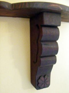 Custom Made Decorative Rustic Mexican Wood Wall Shelf Corbel Design 