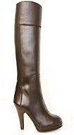 Henny James slim narrow Calf Boot UK 3 4 5 6 7 8 Leather brown Knee 