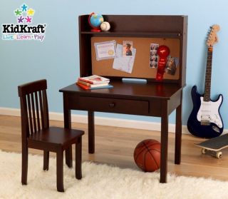 KidKraft Kids Pinboard Hutch Desk & Chair   Espresso
