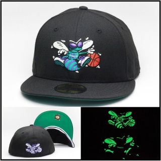 New Era New Orleans Hornets Custom Fitted Hat Low Profile Glow In The 