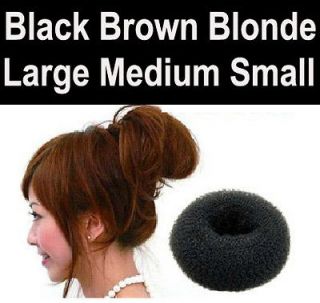 Hair Donut Bun Ring Shaper Hair Styler Maker Brown Black Blonde Large 