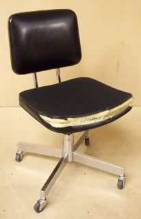 Office Vintage Task Chair Black 31in x 21in x 17in