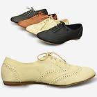   Womens Shoes Lace Up Dress Oxfords Low Flats Heels Multi Style TB46Z