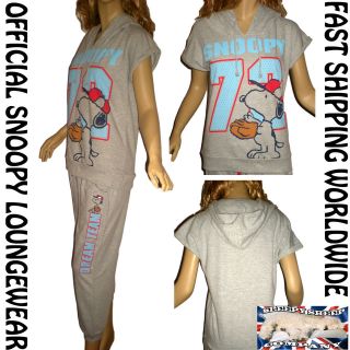 Ladies Snoopy Baseball Lounge Sets / Pyjamas In Sizes 8 10 12 14 