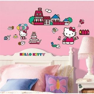 WORLD of HELLO KITTY wall stickers 32 decals Sanrio room decor