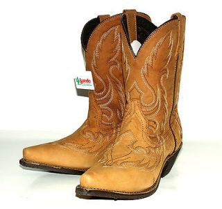   52094 Brown Crazy Horse Goat Leather Short Western Boot $135 msrp