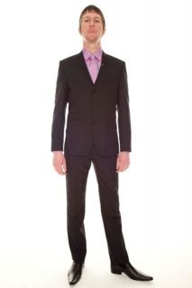   BLACK Suit,Slim Fit 3 Button Mod Suit,RETRO,IND​IE,SKINHEAD SUIT