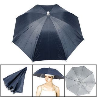   VINTAGE Hands Free Fishing Rain Sun Umbrella Hat Cap RED, WHITE & BLUE