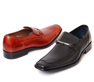 Mens Leather Dress Shoes Slip on Loafers Buckle Dressy Print Free Shoe 