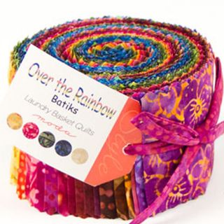   BATIKS Color Wheel Jelly Roll by Laundry Basket Quilts for Moda