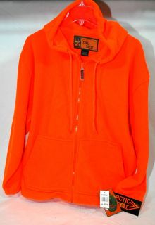 Blaze Orange Trail Crest Hooded Zipper Sweat Shirt Hoodie M L XL XXL 
