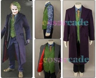   Joker Wool Costume   Trench Coat, Blazer,Vest, Shirt, Tie, Pants