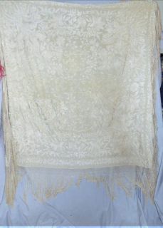 embroidered silk shawl