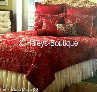 Noble Excellence Shelby Euro Sham Red Holiday Christmas Decor 100% 