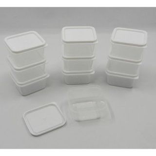 30 New Mini Small Plastic Craft Storage Containers w Lids   Rectangle 