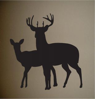 Deer Silhouette Buck Hunting Wall Decal Home Decor