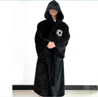 Hot Movie Star Wars Jedi Knight Robe Deluxe Cosplay Bath Robe Black