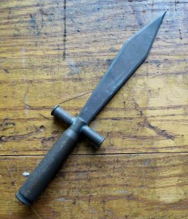 WWII TRENCH ART KNIFE MADE FROM BRASS SHELL CASINGS