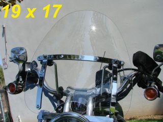   x17 WINDSHIELD for Harley Davidson Sportster Dyna Glide Softail Clear