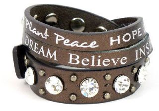   from Good Works   Humanity for All   Worthy Metallic Wrap Bracelets